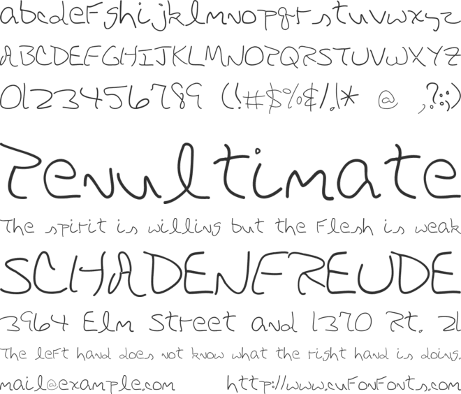 DBE Rigel font preview