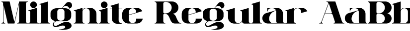 Milgnite Regular font