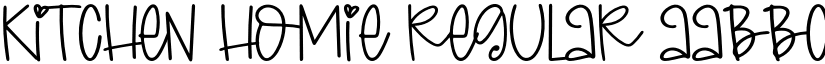 Kitchen Homie Regular font