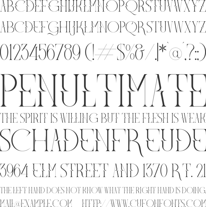 Meglona font preview