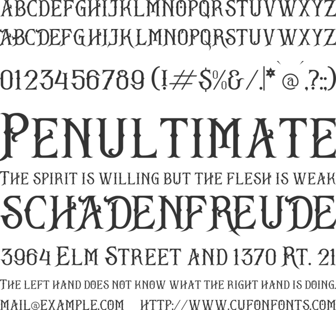 Megistica Dreams font preview