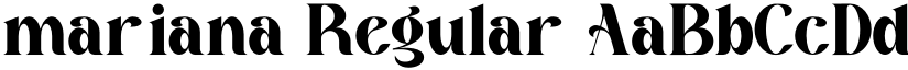 mariana Regular font