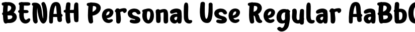 BENAH Personal Use Regular font