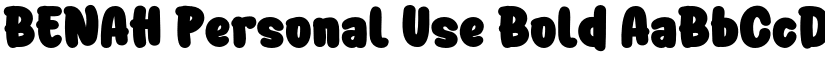 BENAH Personal Use Bold font