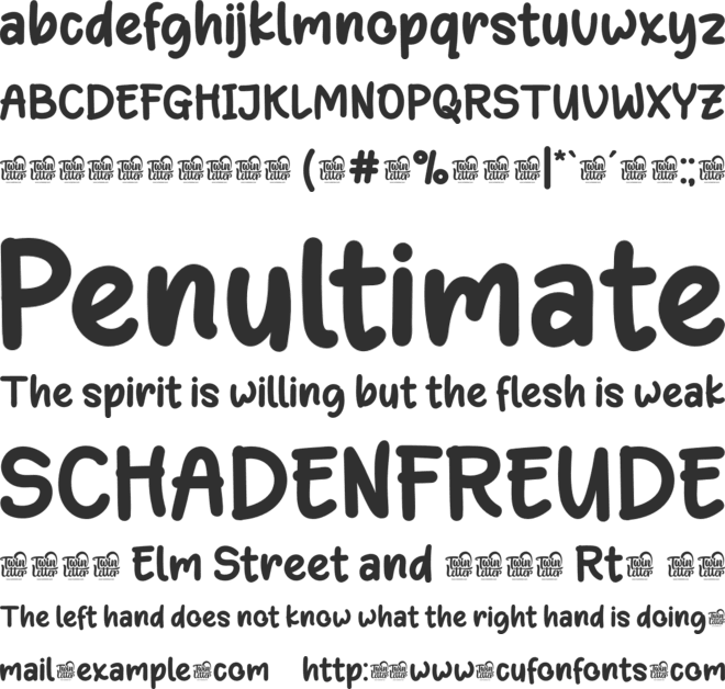 Qandas Personal use font preview