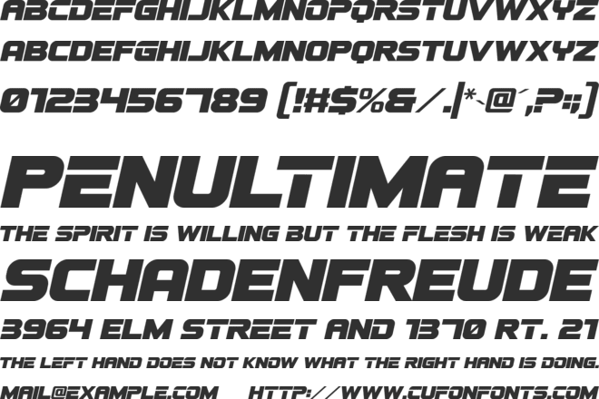 SPEED FEZ font preview