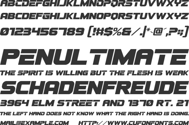 SPEED FEZ font preview