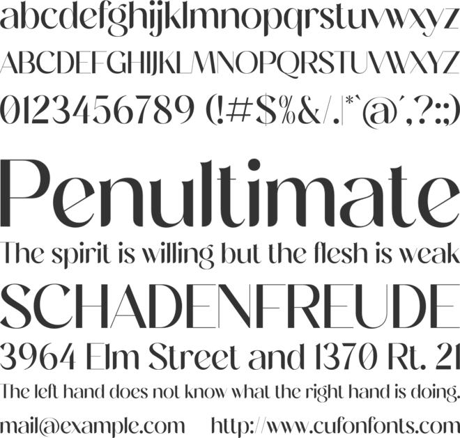 Magistral Honesty font preview