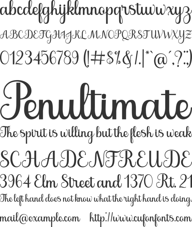 The Jamroods font preview