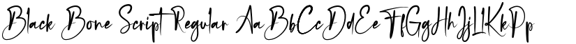 Black Bone Script Regular font