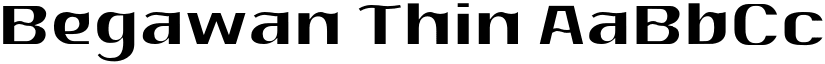 Begawan Thin font