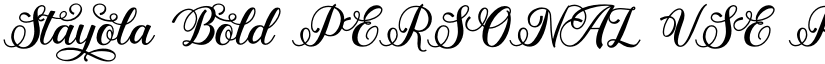 Stayola Bold PERSONAL USE Regular font