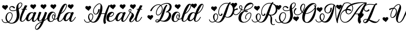 Stayola Heart Bold PERSONAL USE Regular font