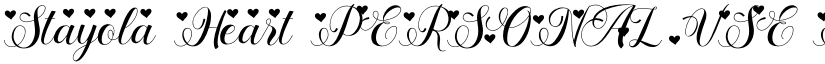 Stayola Heart PERSONAL USE Regular font