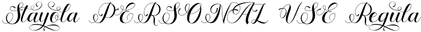 Stayola PERSONAL USE Regular font