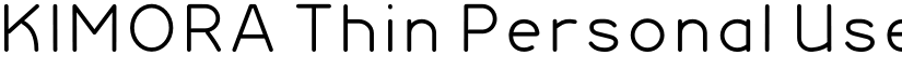 KIMORA Thin Personal Use font