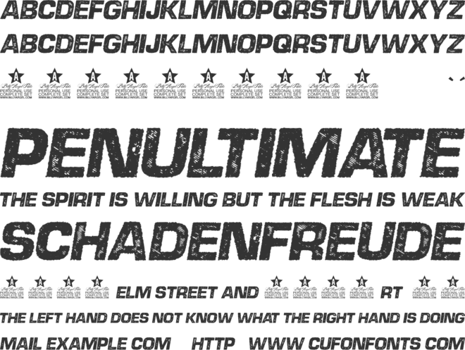 DIESEL  PERSONAL USE font preview