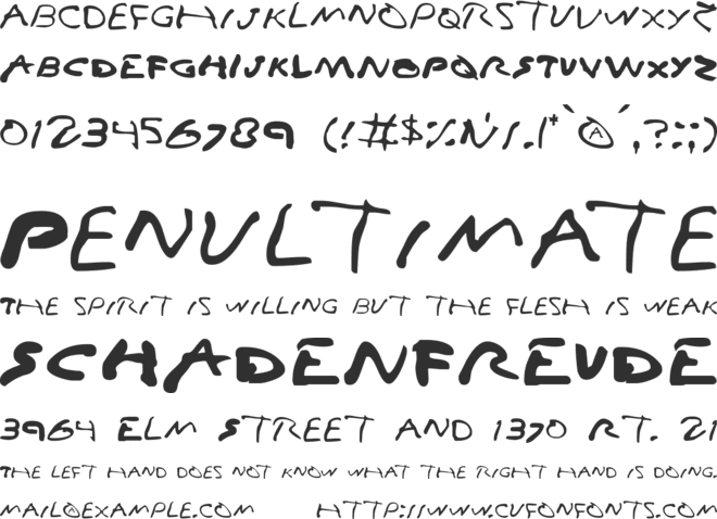 Vampire Games font preview