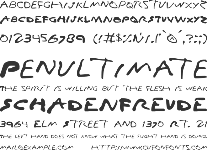 Vampire Games font preview