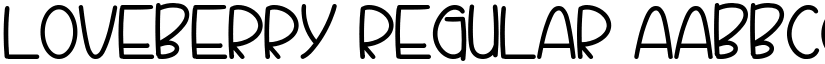 Loveberry Regular font