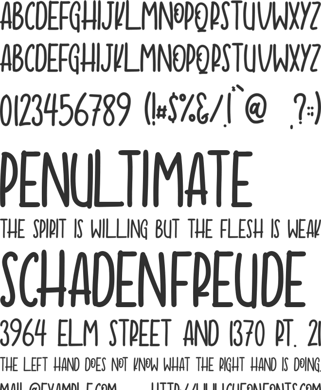 Helloo Darling font preview
