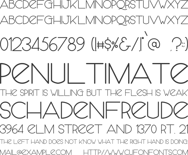 Merlina font preview