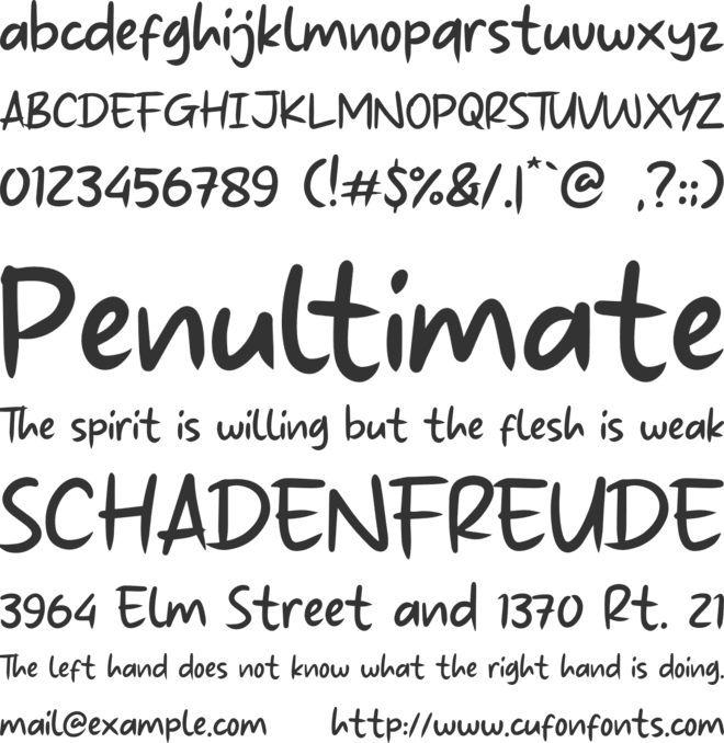 Ngutang Dong font preview