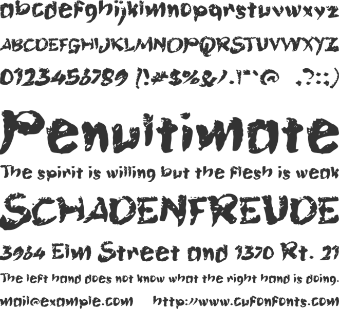 e Etnis font preview