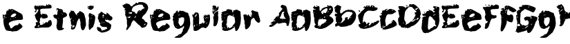 e Etnis Regular font