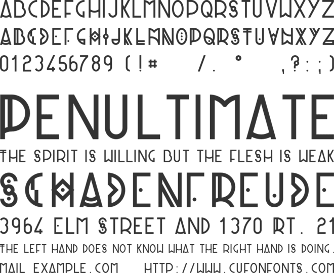 Panique font preview
