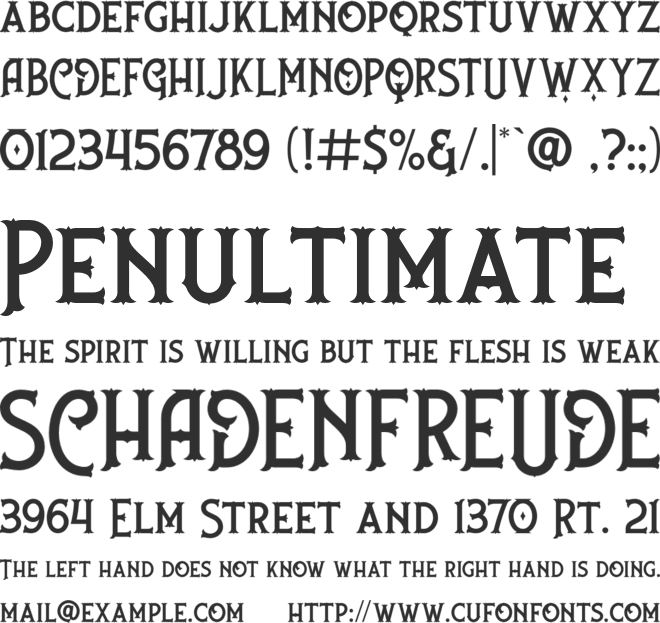 Nufced DEMO font preview