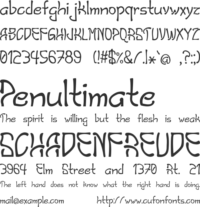 Salome font preview