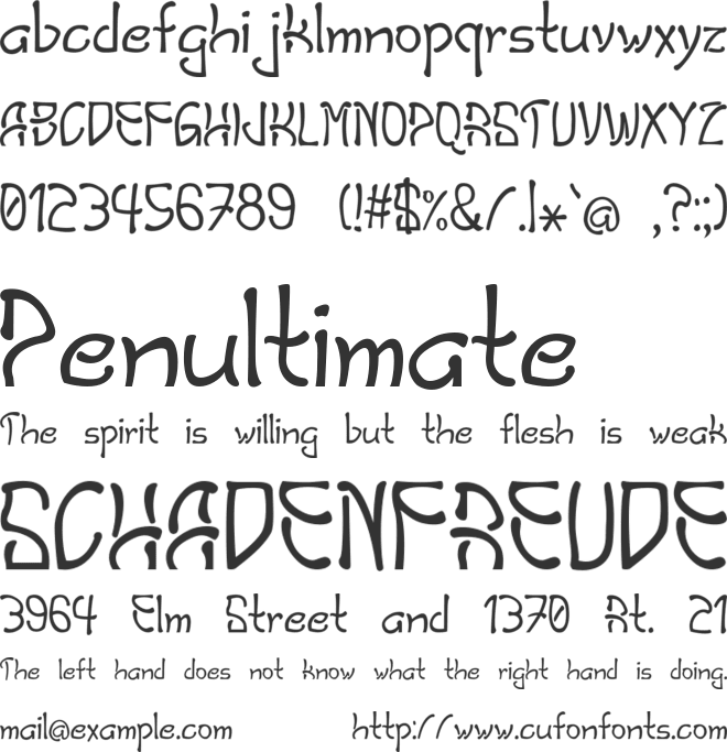 Salome font preview