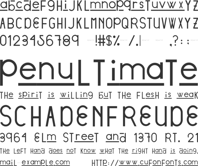 Stratford font preview