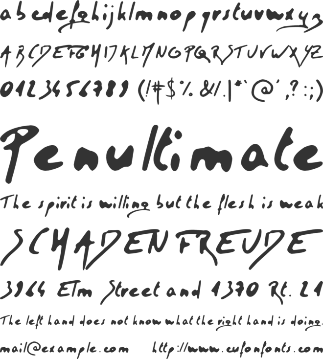 Tristan font preview