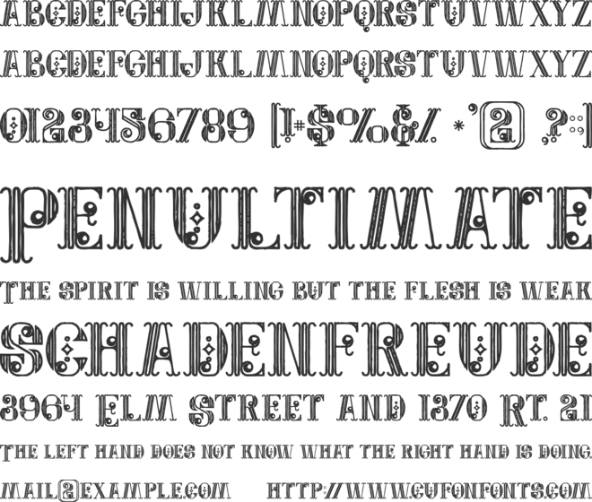 Jewel  Grunge font preview