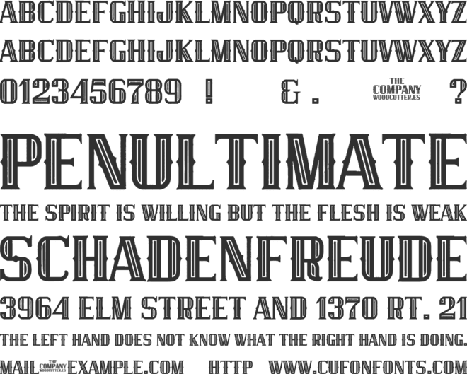 The Company font preview