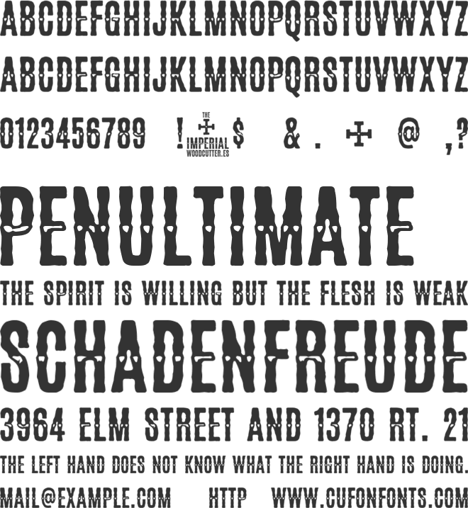 The Imperial font preview