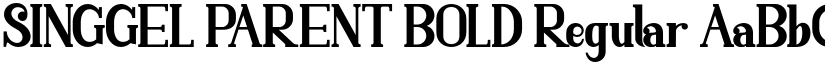 SINGGEL PARENT BOLD Regular font