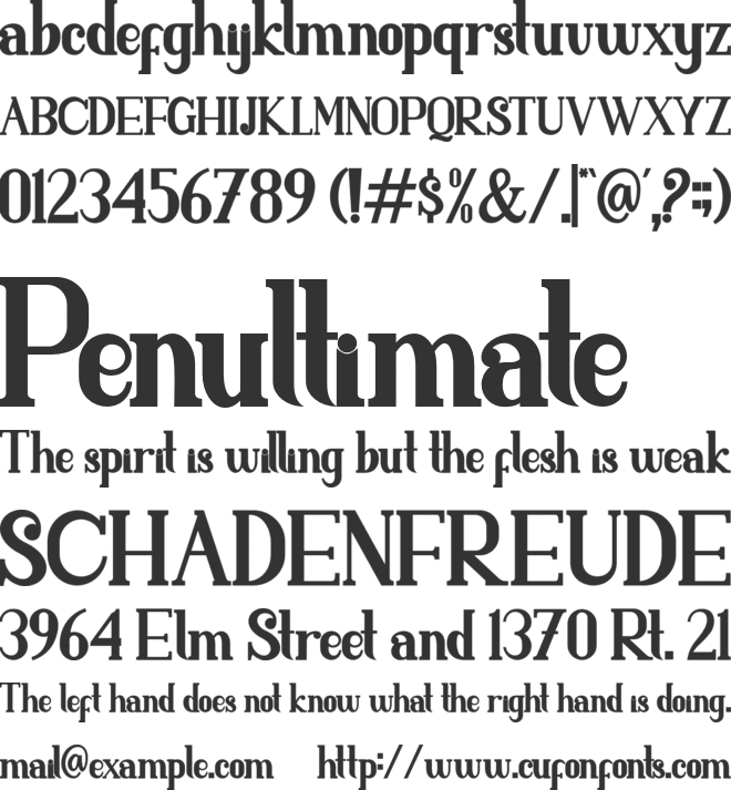 SINGGEL PARENT font preview