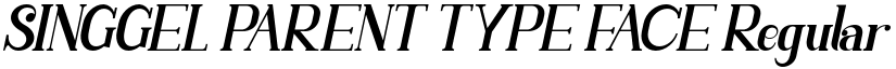 SINGGEL PARENT TYPE FACE Regular font