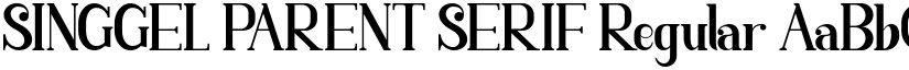 SINGGEL PARENT SERIF Regular font