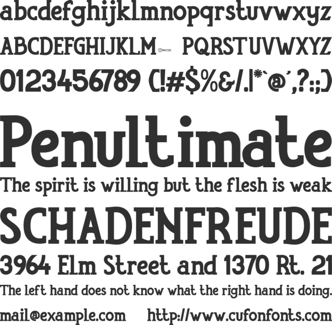 Rumoura PERSONAL USE ONLY font preview