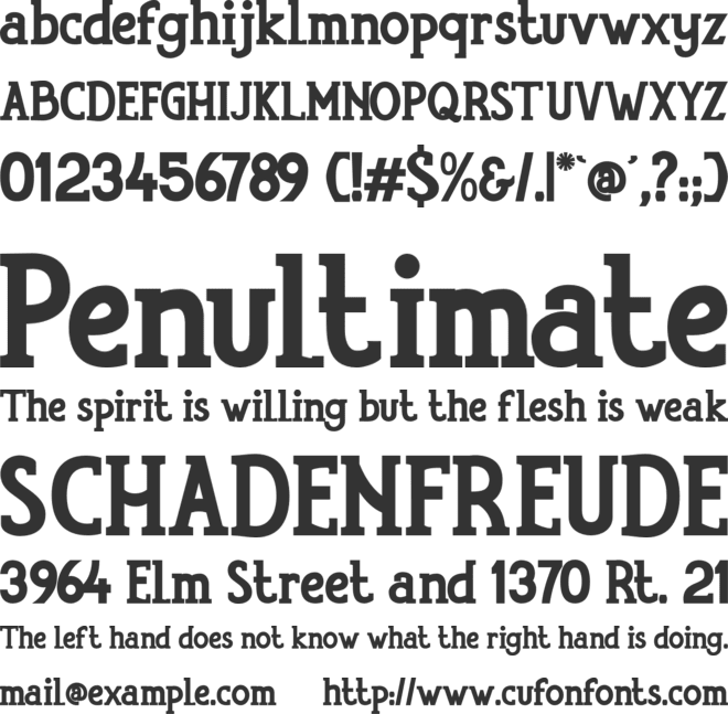 Rumoura PERSONAL USE ONLY font preview