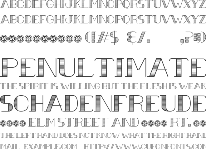 Urbane Cuisine font preview
