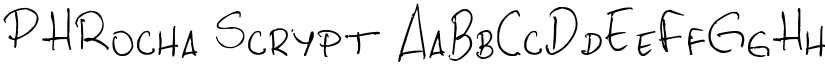 PHRocha Scrypt font