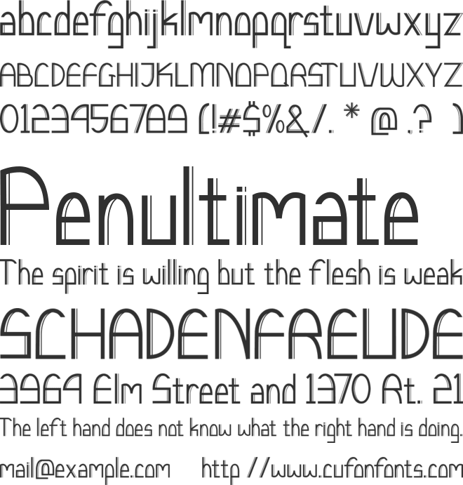 Lucchetto font preview