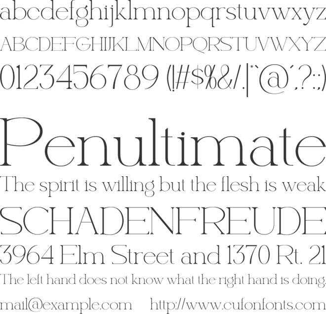 Rosemarine font preview