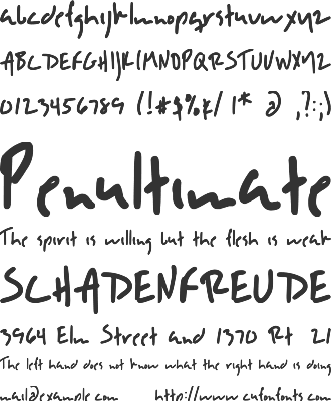 DJB Sloppyjo font preview