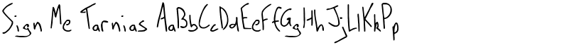 Sign Me Tarnias font